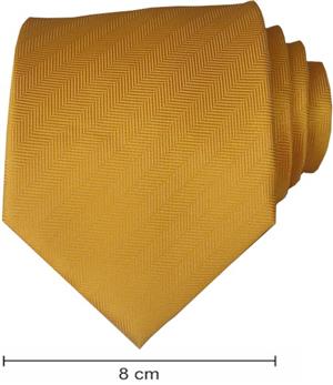 Plain Fishbone Ties - Golden Yellow